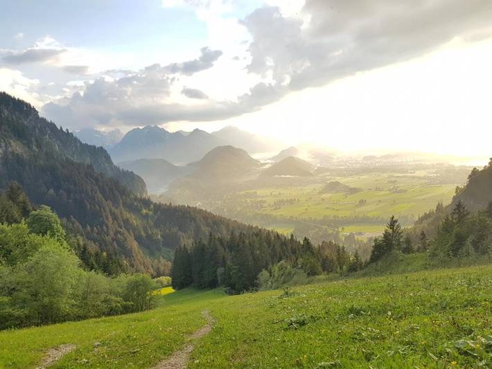 Ferienwohnung für 2 Personen, mit Terrasse und Sauna sowie Ausblick in Brunnen (Schwangau)