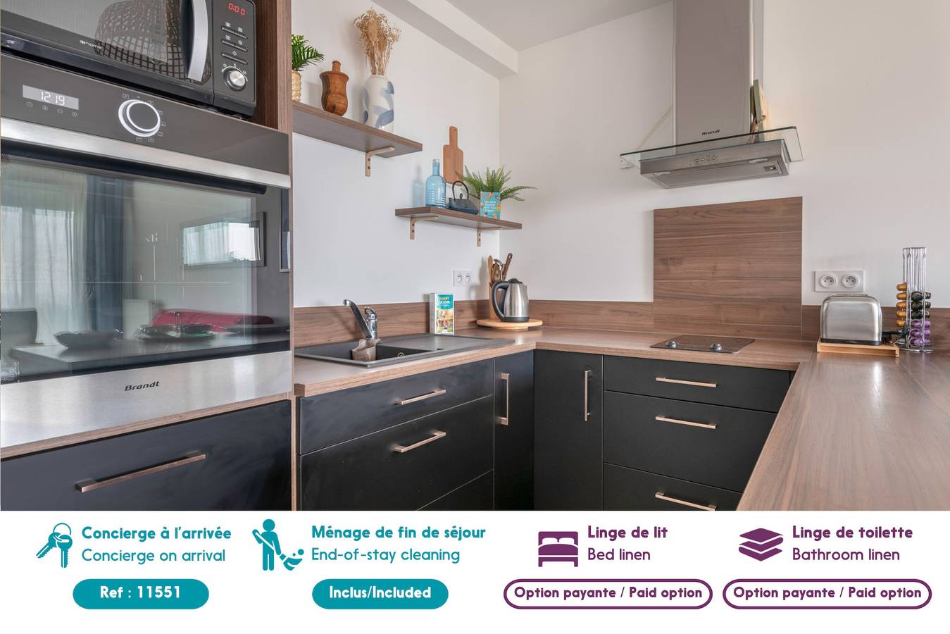 Appartement entier, Appartement pour 3 face mer, plage + piscine in Pornic, Côte de Jade