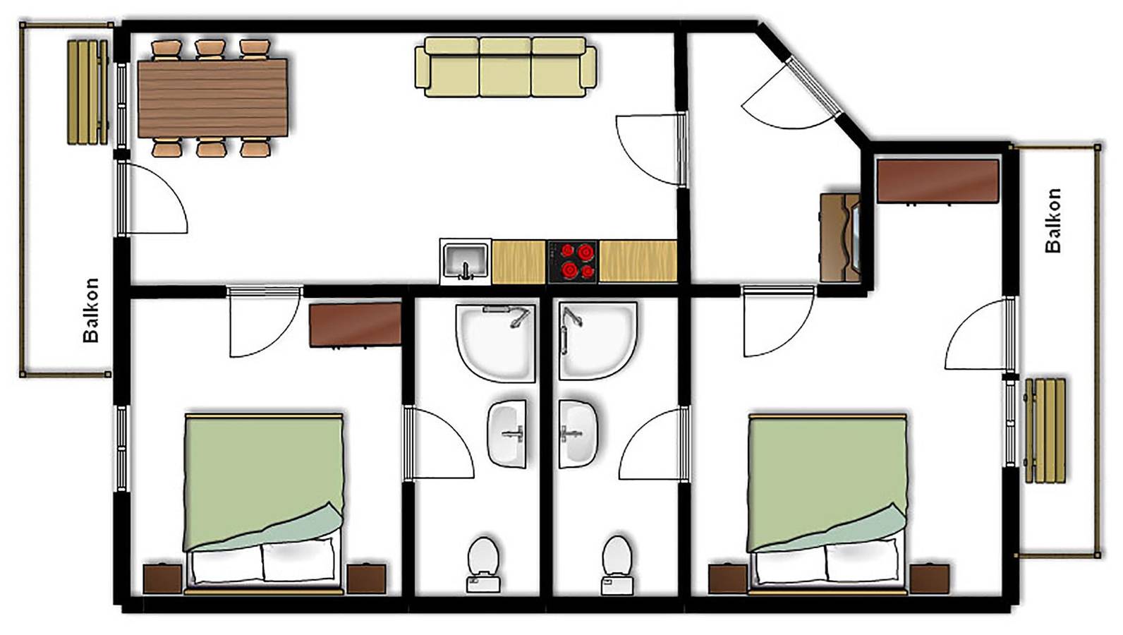 Ganze Ferienwohnung, Apartment/2 Schlafräume/Dusche, Wc in Filzmoos, Tennengau