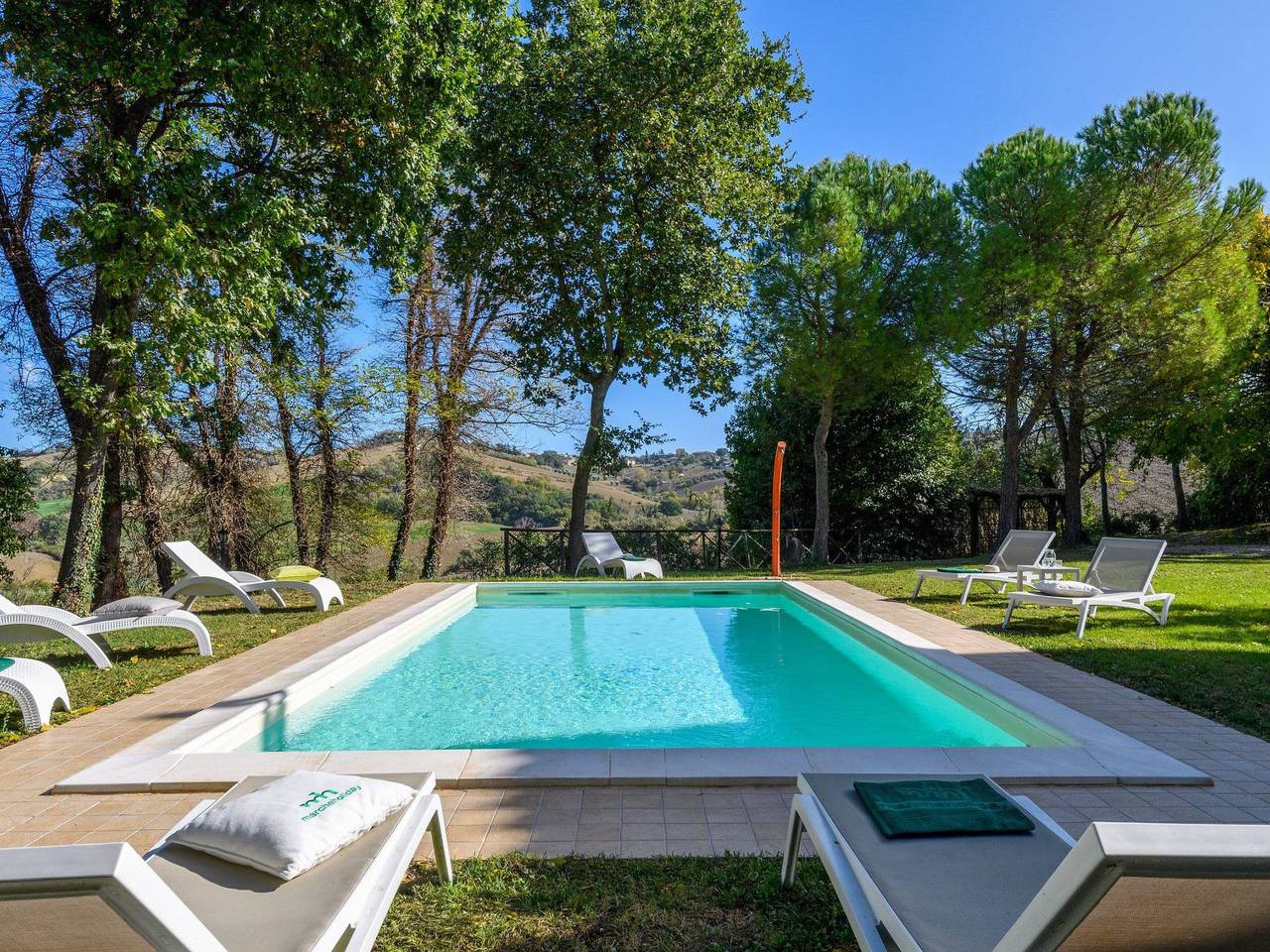 Licht unter den Buchen, Marche Urlaub, privater Pool in Montemaggiore al Metauro, Colli al Metauro