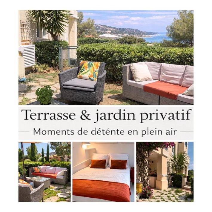 Gîte pour 4 personnes, avec vue ainsi que piscine et jardin, animaux acceptés dans Golf De Cap Esterel - 2