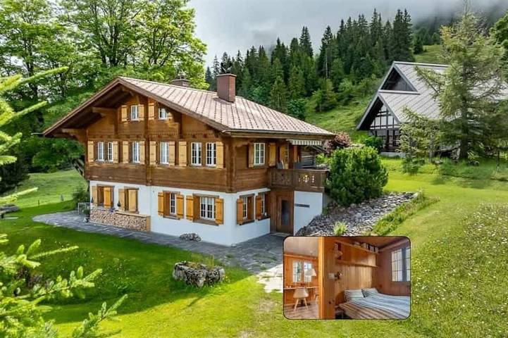 Ferienwohnung für 3 Personen, mit Garten und Balkon, mit Haustier in Brienz