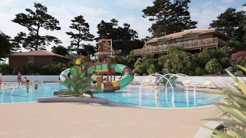 Casa mobile per 6 persone, con piscina e terrazza in Corsica