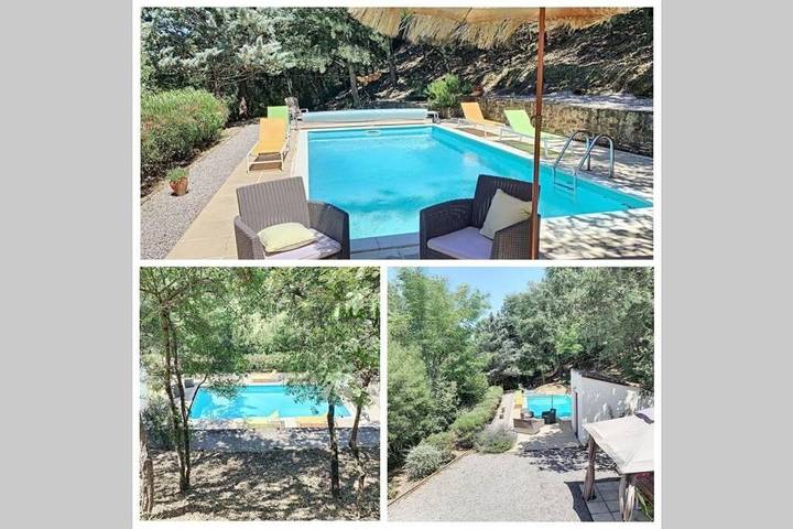 Location de vacances pour 8 personnes, avec Balcon ainsi que Jardin et Piscine à Montauriol