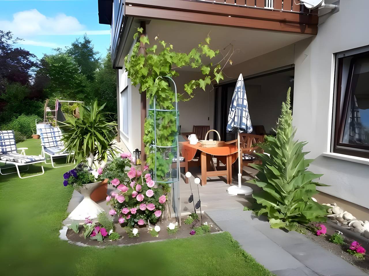 Ganze Wohnung, Apartment „Haus Wacholderheide“ mit privater Terrasse, Garten und Wlan in Onstmettingen, Albstadt