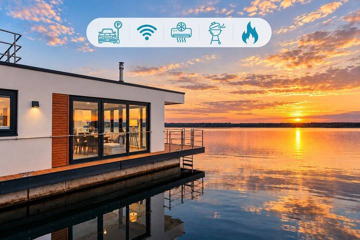 Ferienhaus für 5 Personen, mit Terrasse und Seeblick sowie Ausblick in Vetschau