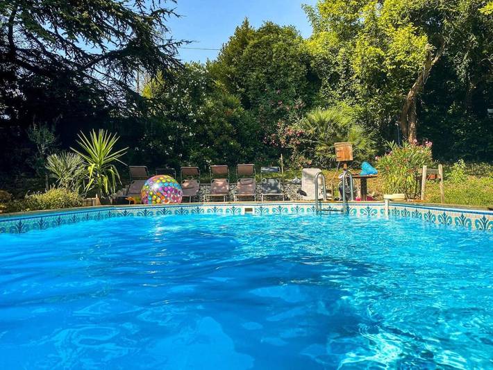 Location de vacances pour 12 personnes, avec piscine ainsi que vue et jardin à Chaniers - 4