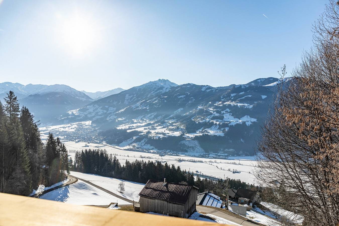Ferienhaus 'Haus Glückswiese' mit Blick ins Zillertal mit privater Terrasse in Bruck am Ziller, Bezirk Schwaz