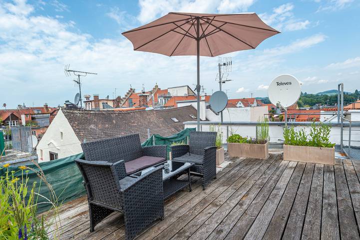 Ferienwohnung für 3 Personen, mit Balkon in Lindau