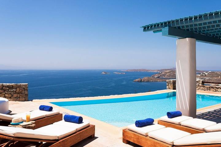 Villa voor 4 personen, met zwembad en uitzicht op zee op Mykonos