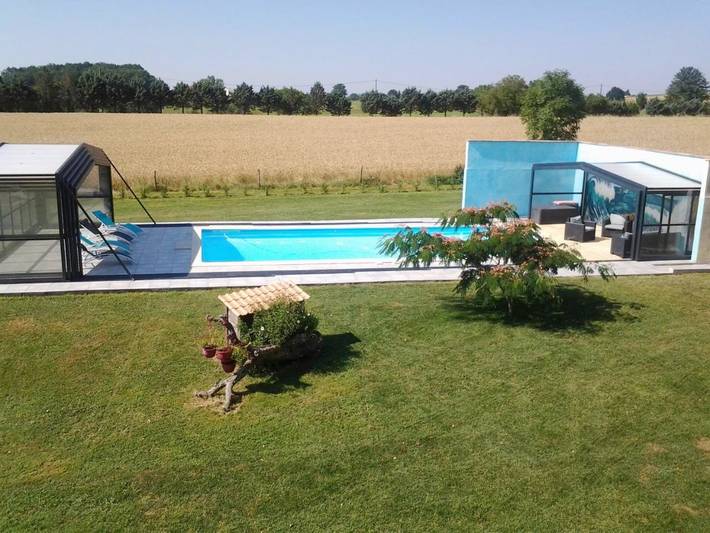 Location de vacances pour 5 personnes, avec piscine ainsi que vue et jardin à Andouque - 2