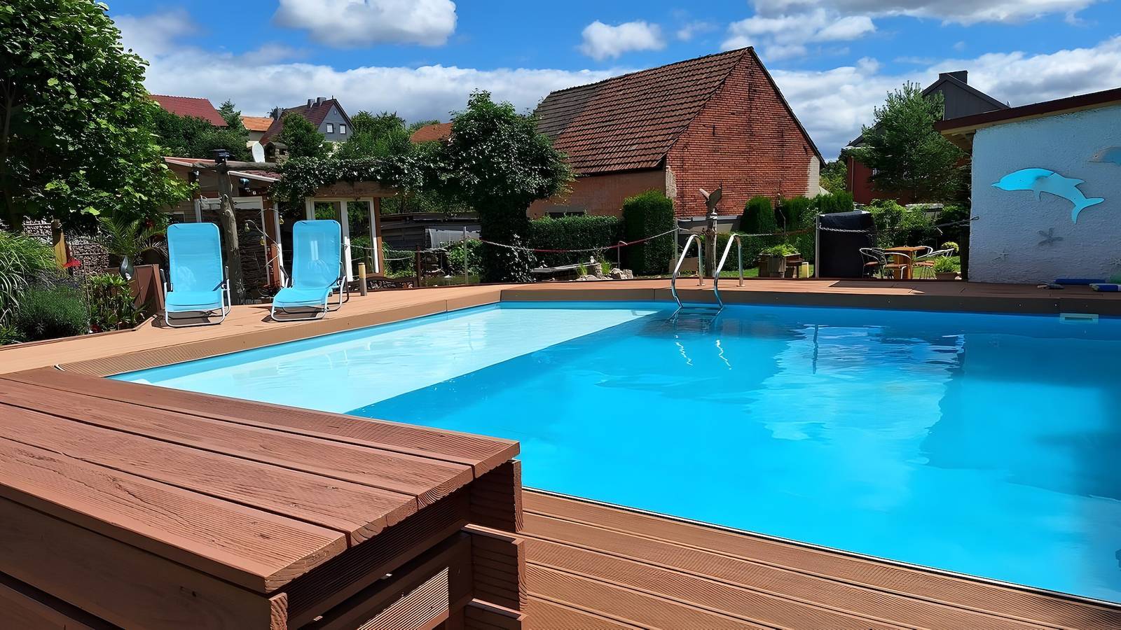 Ganze Wohnung, Apartment für 6 Personen, 110 m², mit privatem Pool, Terrasse und Wlan in Kefferhausen, Region Eichsfeld