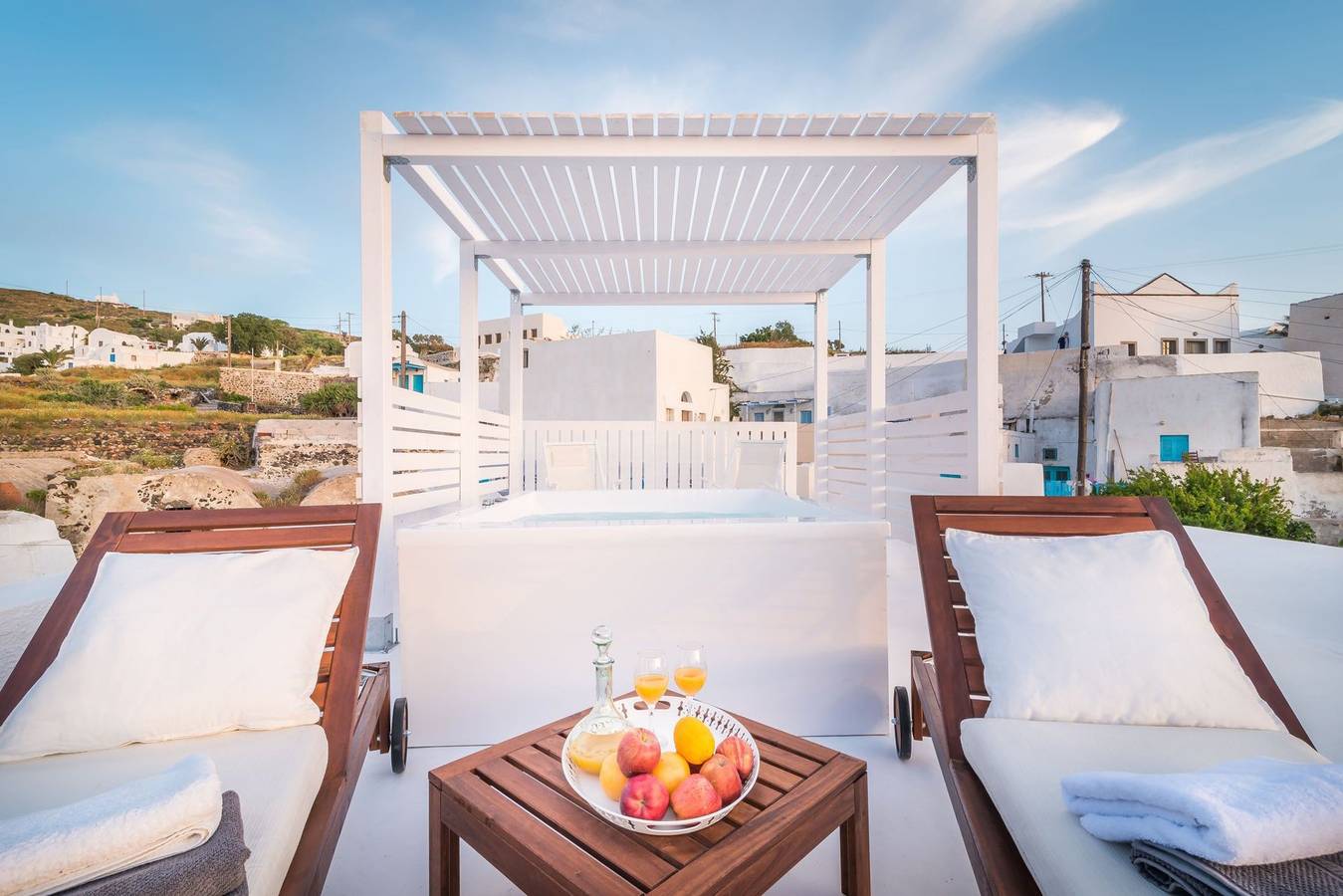 Superb Santorini Suites | Fava Eco | Master Suite with Outdoor Private Jacuzzi in Finikia, Santorini