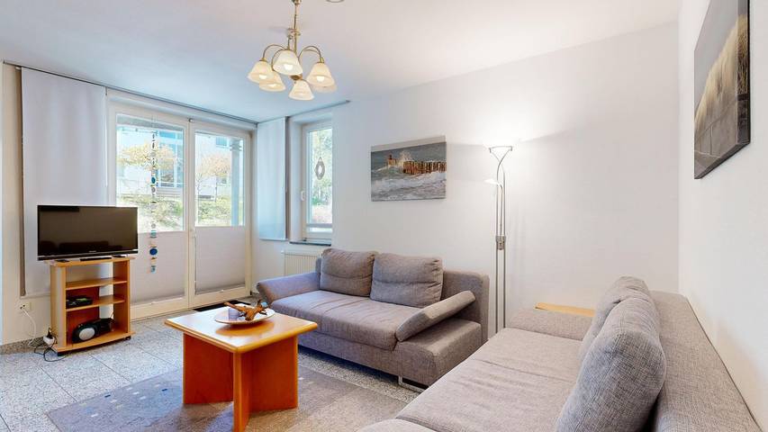 Ferienwohnung für 4 Personen, mit Balkon und Sauna, mit Haustier in Binz