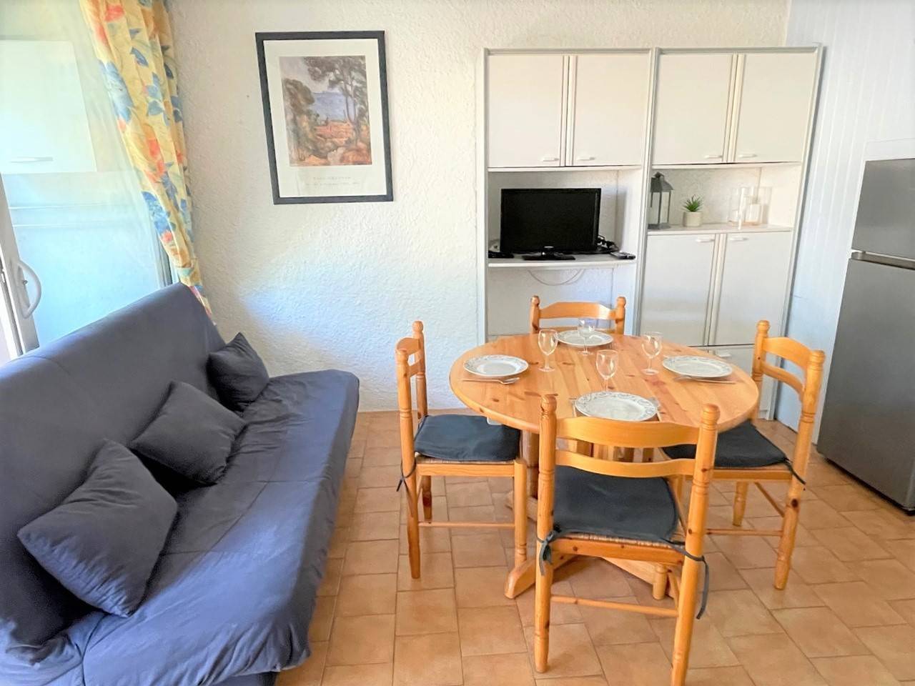 Ganze Wohnung, Studio-Kabine 200m vom Strand, Haustiere erlaubt, nahe Geschäfte in La Côte Vermeille, Argelès-sur-Mer
