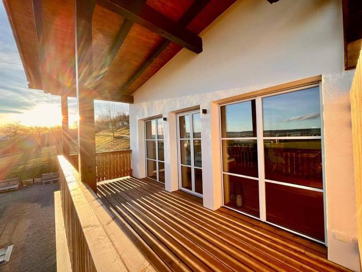 Ferienwohnung für 4 Personen, mit Balkon und Terrasse sowie Garten und Ausblick im Steigerwald - 2
