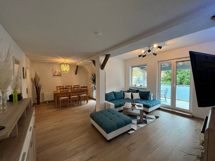 Ferienwohnung für 4 Personen, mit Balkon und Garten am Rennsteig