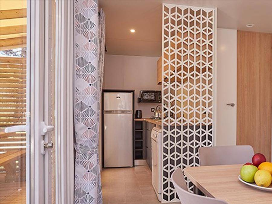 Camping du Domaine de Massereau - Mobile home 8 persons - Mobil-home | Ultimate | 3 Bedrooms | 6/8 People | *Elevated terrace* | 1 Bathroom | Air conditioning | Tv in Sommières, Nimes region