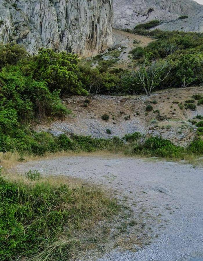 Tent in plaža Dubrava, Pag Stad