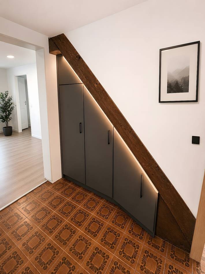 Ganze Wohnung, Apartment „Monteur 1“ mit gemeinsamer Terrasse und Wlan in Muggensturm, Nordschwarzwald
