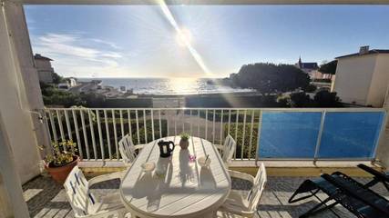 Gîte pour 2 personnes, avec balcon et vue dans Plage du Pigeonnier