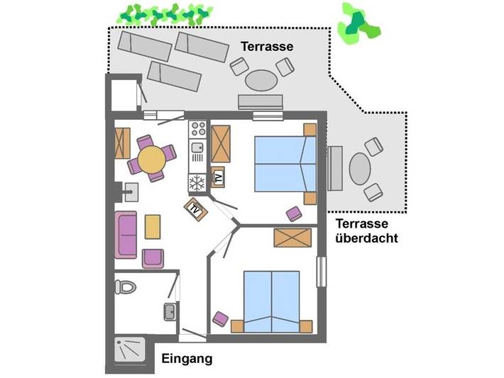 Ferienhaus für 5 Personen, mit Terrasse und Garten, mit Haustier in Saal - 4