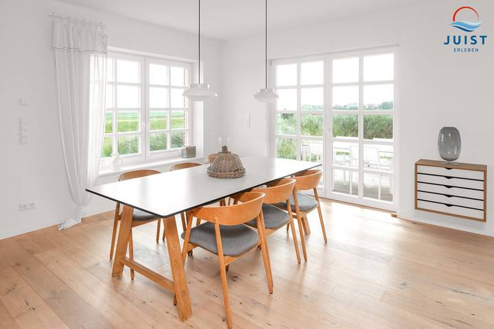 Ferienhaus mit Meerblick für 5 Personen, mit Ausblick und Garten auf den Ostfriesische Inseln - 4