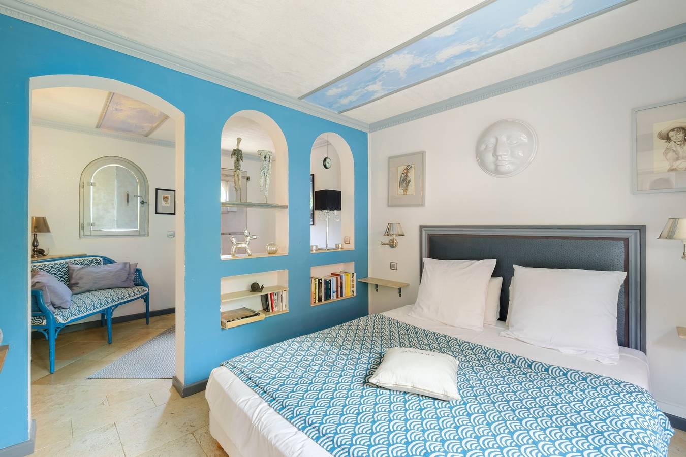 Room 'Serena' with Shared Terrace, Wi-Fi, and Air Conditioning in Menton, Middelhavskysten (Frankrig)