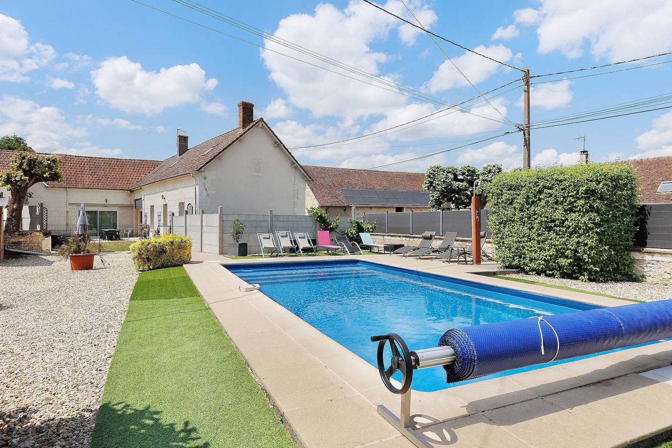 Le Gîte Des Anges - 12 personas, piscina privada, terraza y Wi-Fi in Angé, Región de Blois