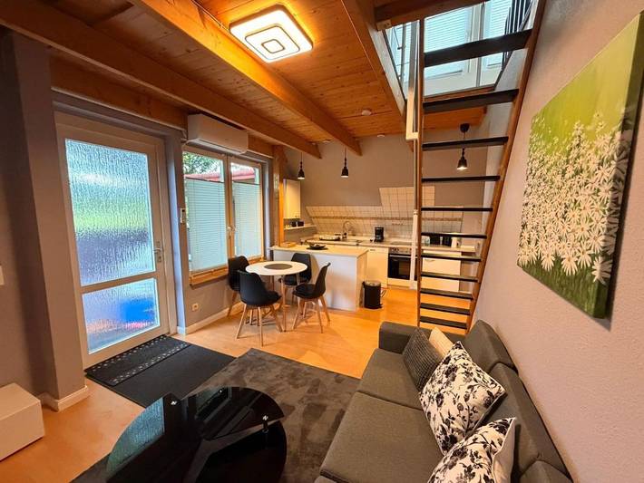 Ferienwohnung für 4 Personen, mit Balkon und Terrasse sowie Ausblick
