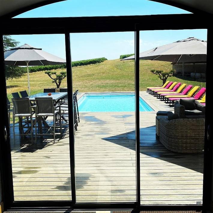 Gîte pour 10 personnes, avec jardin ainsi que piscine et vue à Saint-Quentin-de-Caplong - 4