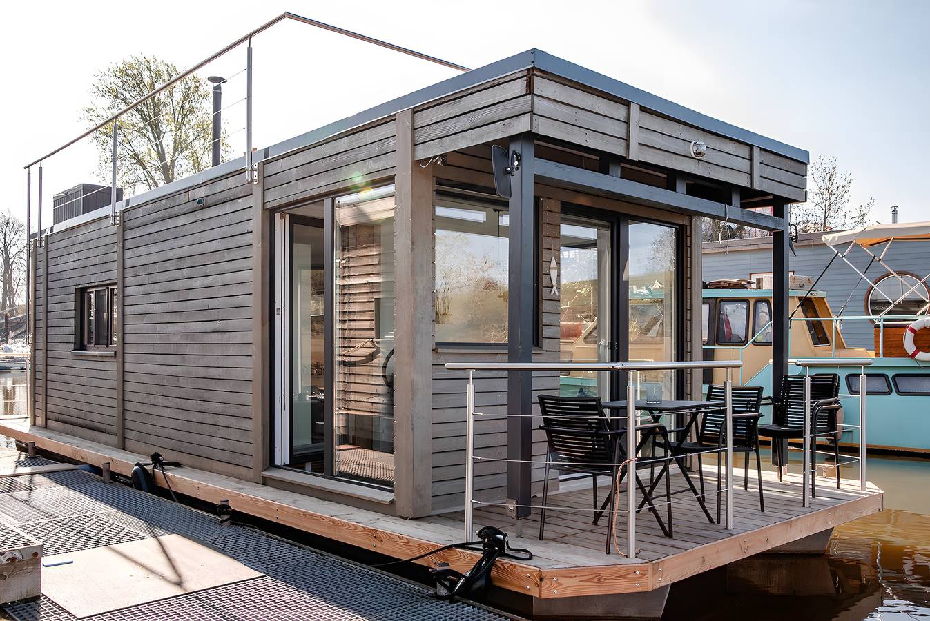 Maison de vacances 'Dein Hausboot Wilma In Hamburg' avec terrasse privée et Wi-Fi in Harburg (Hambourg), Hambourg
