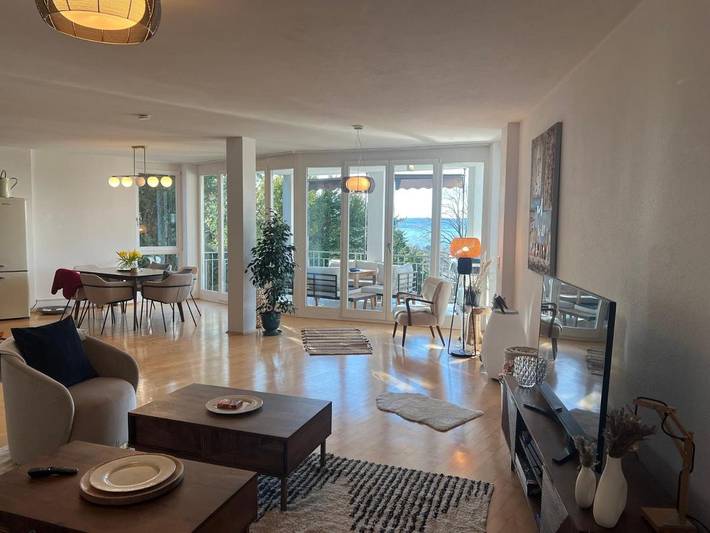 Ferienwohnung für 7 Personen, mit Ausblick und Balkon sowie Seeblick am Ammersee