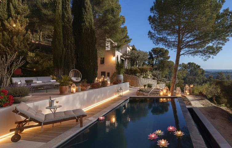 Location de vacances pour 6 personnes, avec terrasse ainsi que piscine et jardin à Beaumes-de-Venise - 3