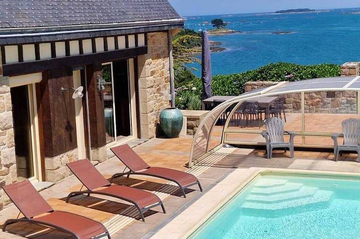 Maison de vacances pour 12 personnes, avec Balcon et Jardin à Lanmodez