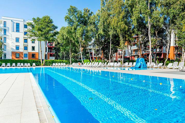 Ferienwohnung für 4 Personen, mit Balkon und Garten sowie Sauna in Kolberg