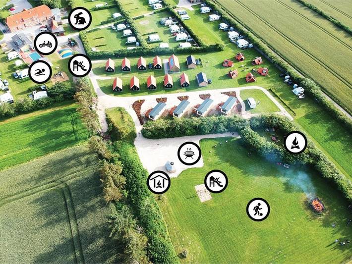 Camping für 6 Personen, mit Terrasse und Garten sowie Pool in Dänemark an der Nordsee