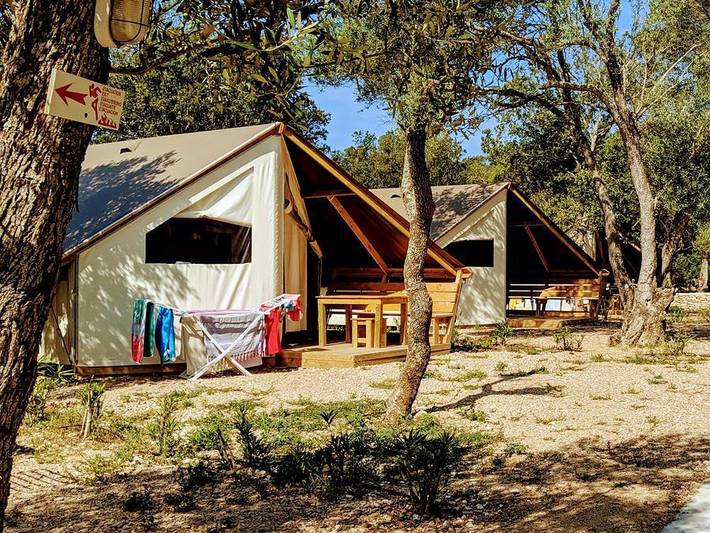 Camping Campo di Liccia - Bungalowzelt 4 personen - 2 Zimmer - ohne Sanitäranlagen in Bonifacio, Sartène und Umgebung