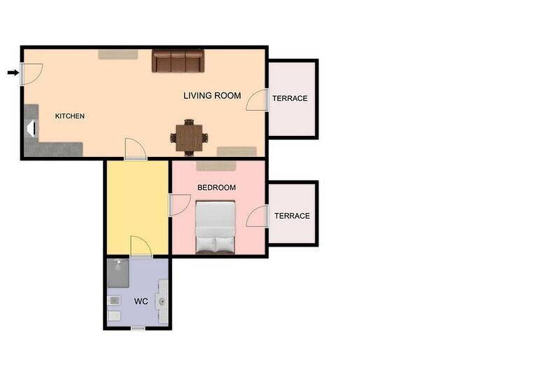 Appartement de vacances entier, Appartement de vacances pour 3 personnes env. 50 qmà San Tommaso Tre Archi, Côte italienne de l'Adriatique (Centre de la côte adriatique italienne) in Fermo, Province de Fermo