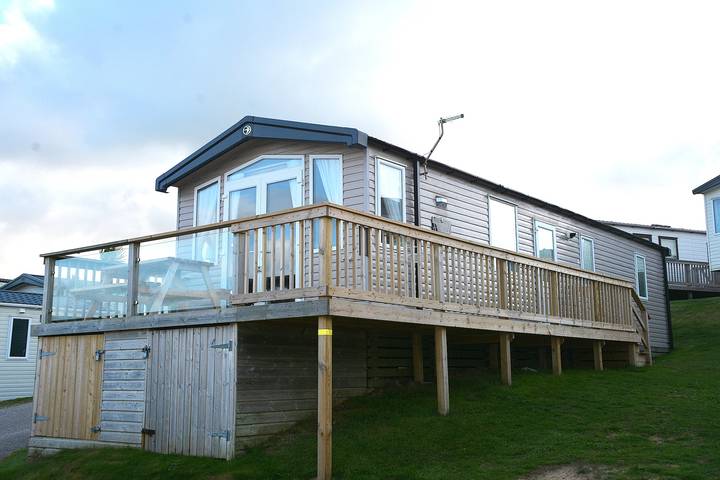 Vakantiepark voor 6 personen, met Uitzicht op zee en Tuin in Cornwall