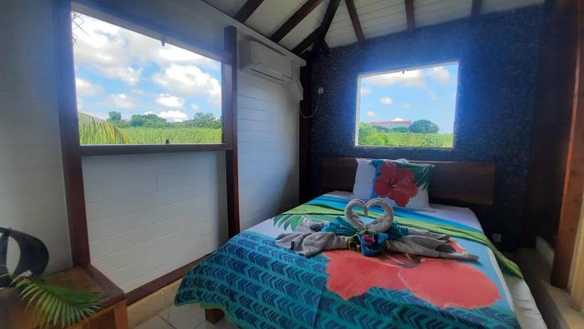 Location de vacances pour 2 personnes, avec terrasse et jardin ainsi que piscine et vue dans Port-Louis (Guadeloupe) - 4