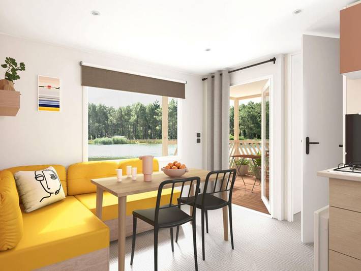 Mobil home pour 4 personnes, avec piscine et terrasse, animaux acceptés dans Plage De La Paree Du Jonc - 2