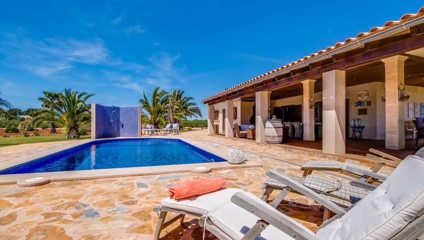 Finca am Strand für 6 Personen, mit Terrasse und Garten in Es Trenc - 4