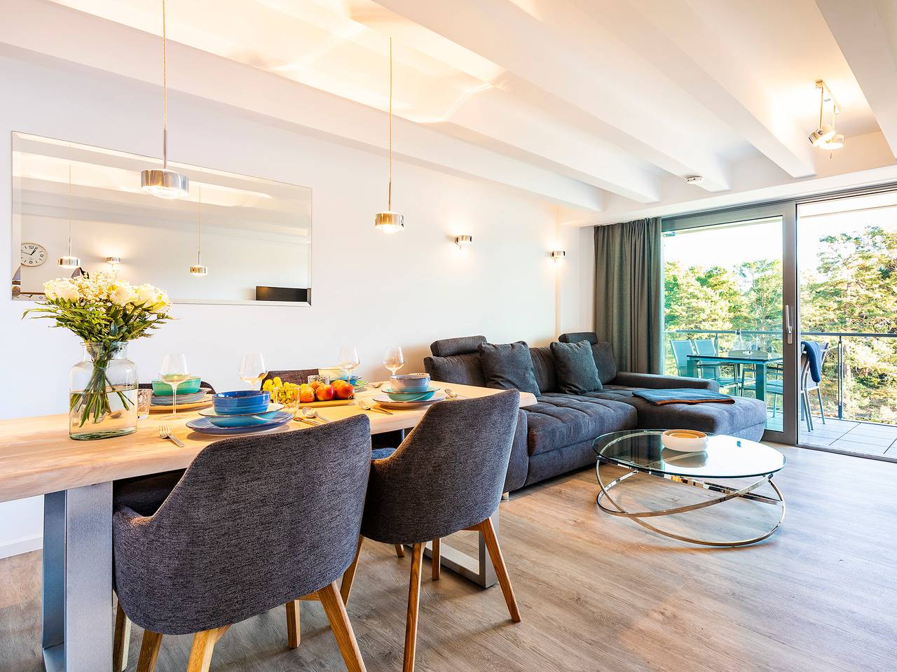 Geheel vakantieappartement, Vakantieappartement voor 5 personen met balkon in Prora, Binz