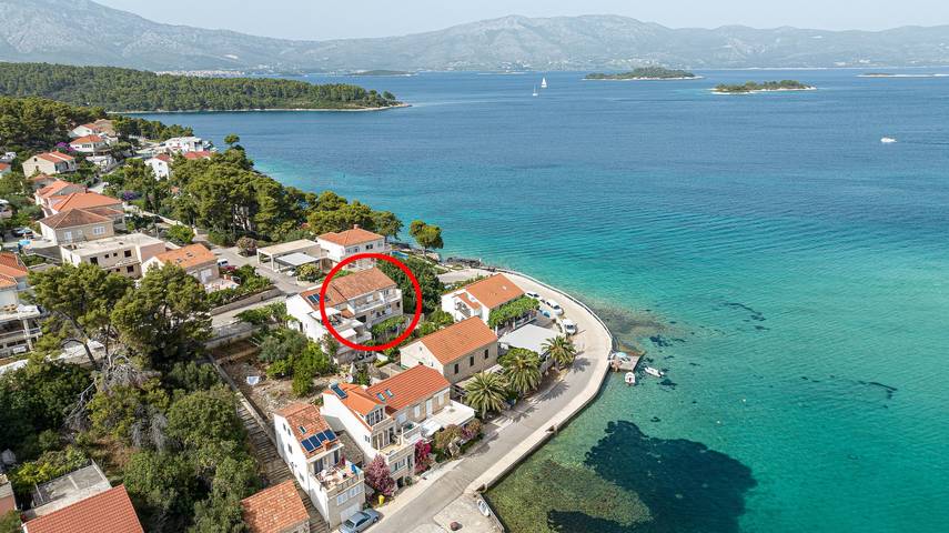 Ganze Wohnung, 1-Zimmer-Ferienwohnung am Strand Lumbarda (Korcula) A-4348-b in Lumbarda, Korcula