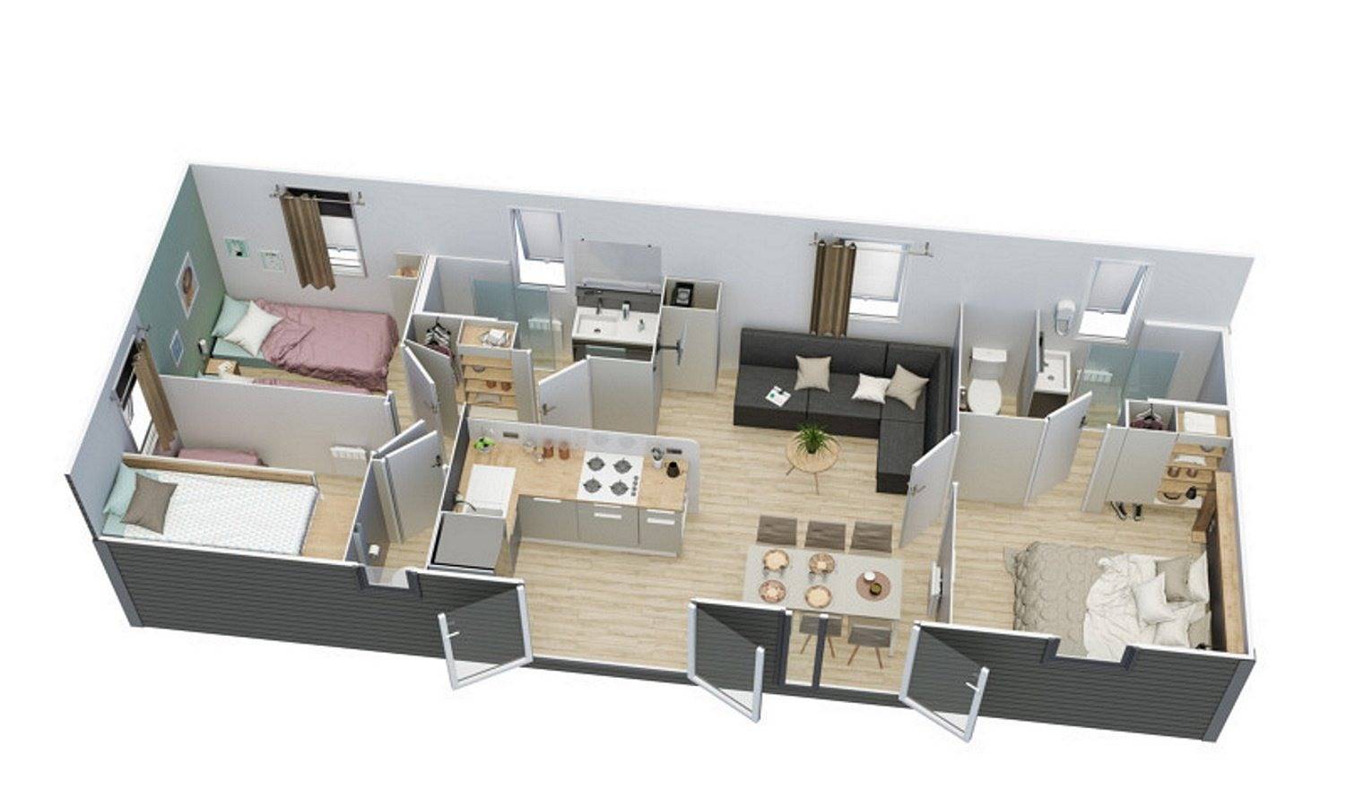 Mobil-home le sourire in Puget-sur-Argens, Côte méditerranéenne (France)