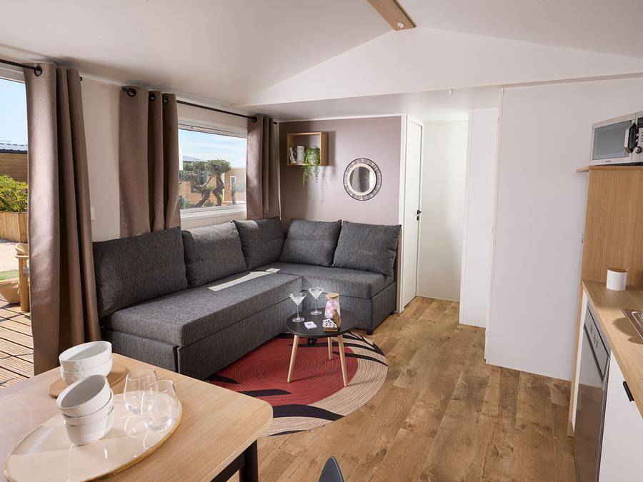 Camping l'Oasis Des Garrigues - Mobilhome 6 personas - Mobil home Grand Confort 35m² - 3 habitaciones in Vogüé, Ardèche