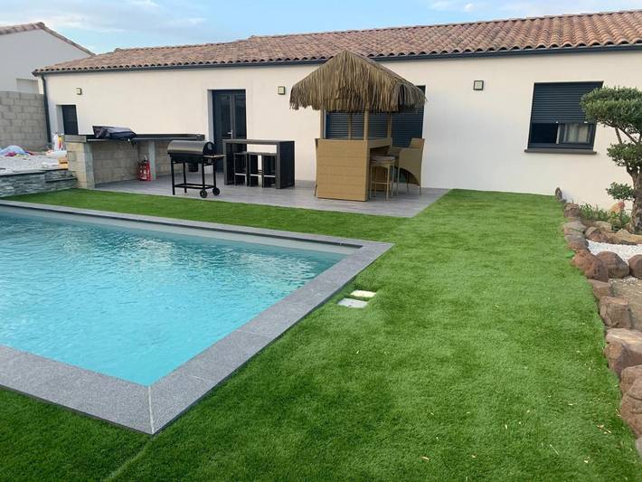 Maison de vacances pour 6 personnes, avec jardin ainsi que terrasse et piscine