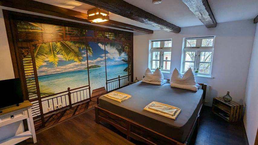 Ferienwohnung für 9 Personen, mit Terrasse und Garten sowie Ausblick in Wolfenbüttel