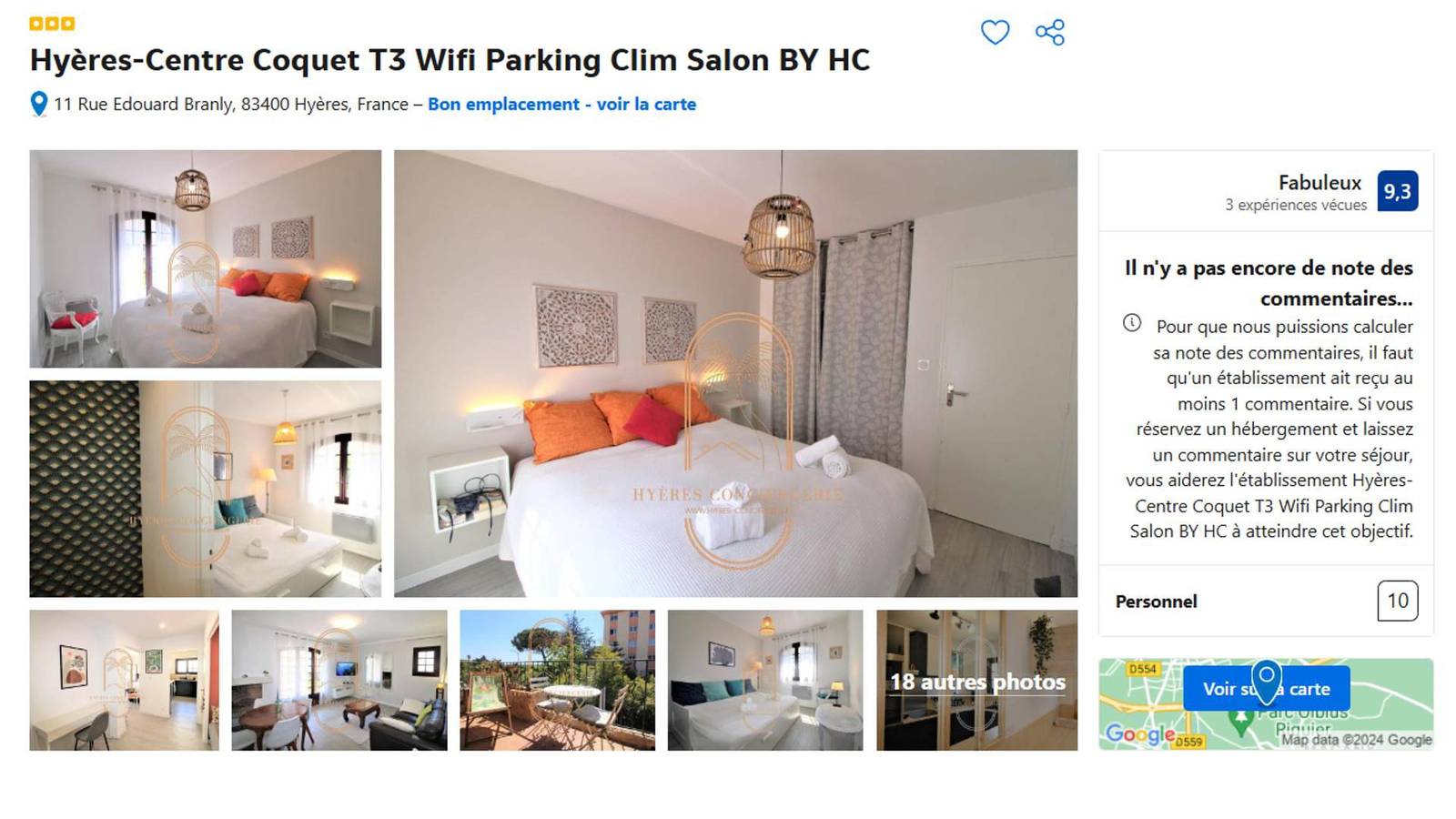 Apartamento vacacional entero, Apartamento de vacaciones para 4 personas con balcón/terraza in Hyeres, Region de Toulon